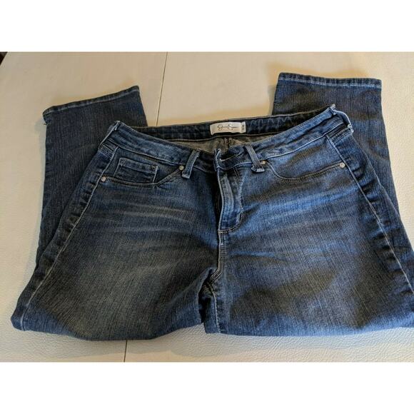 Jessica Simpson Crop Medium Wash Denim Jeans~Size 8/29 - Picture 2 of 6